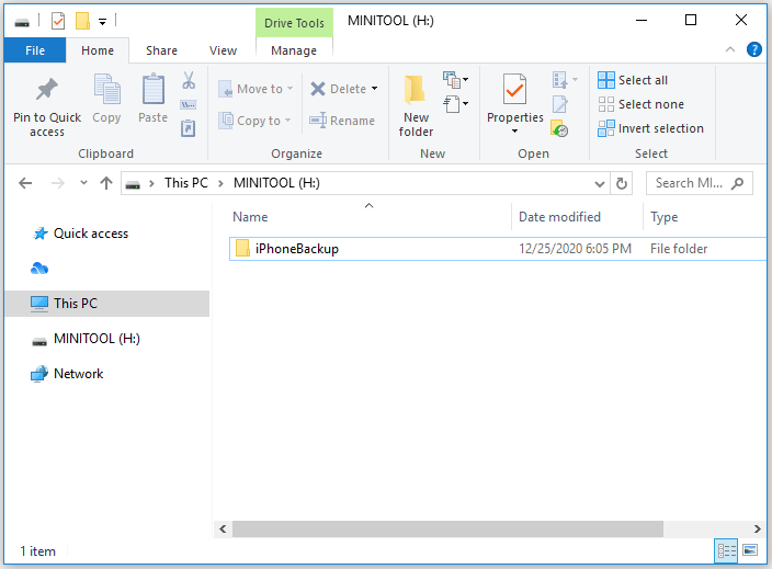 create a separate backup folder on mac for iphone