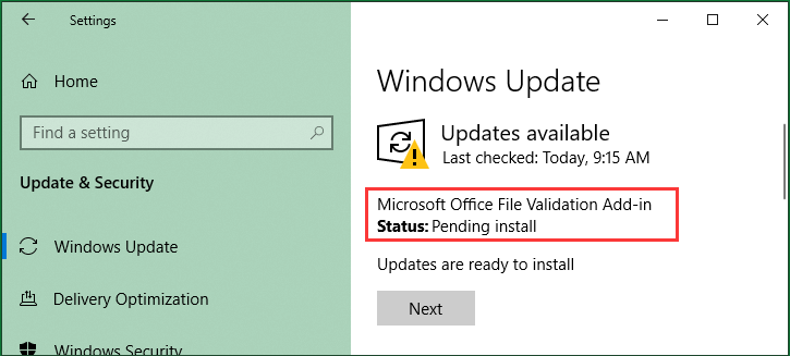 Microsoft Office Update Within Windows Update
