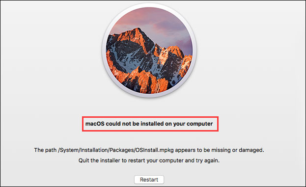 macOS could not be installed on your computer