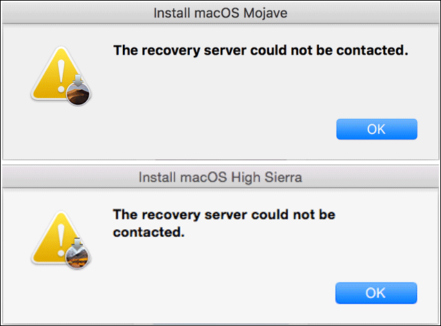 Puno Revisor Støvet Solved!] The Recovery Server Could Not Be Contacted Mac