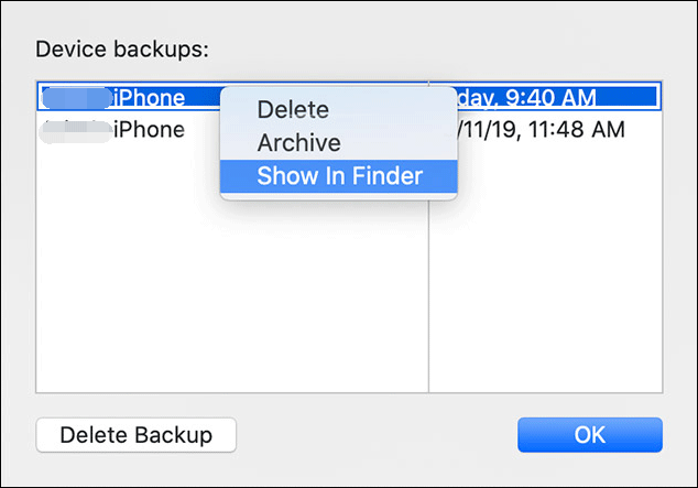 Show In Finder