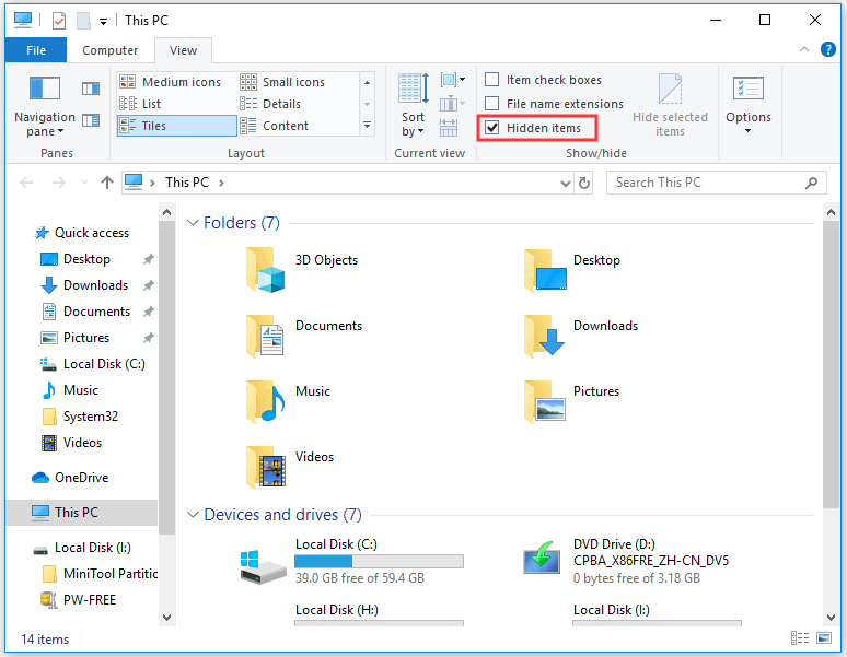 unhide ProgramData folder in Windows 10
