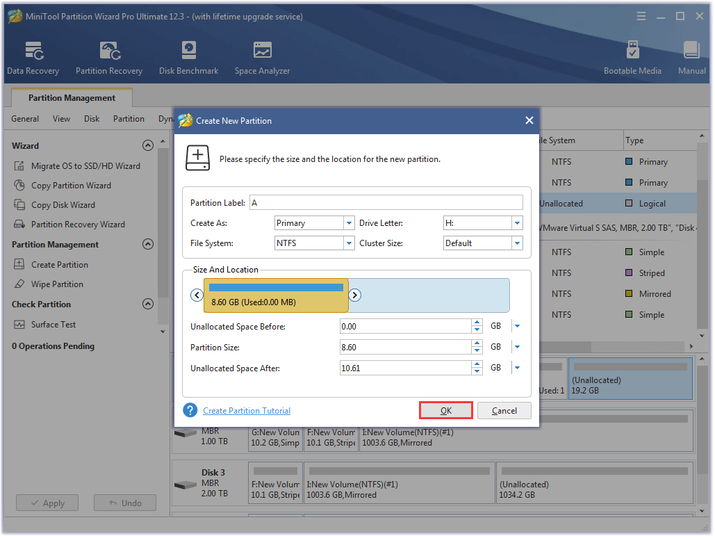 customize the partition