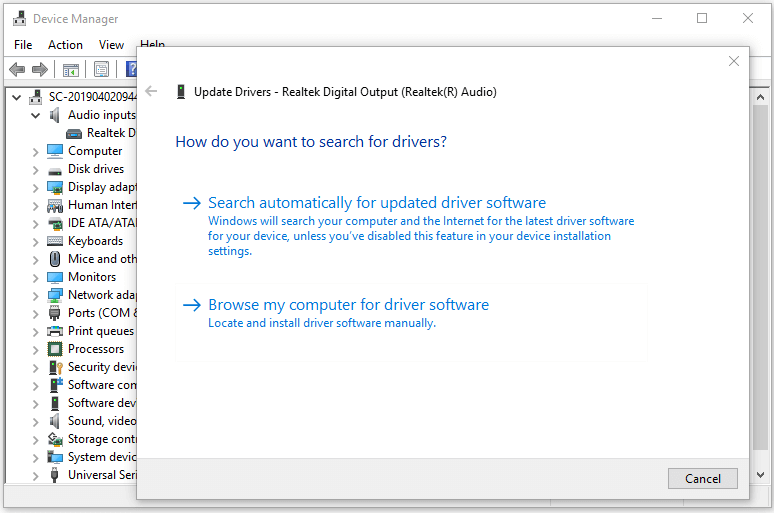 update Windows 10 drivers