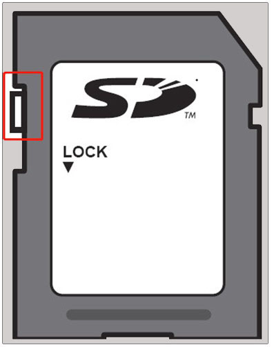 an unlocked SD card
