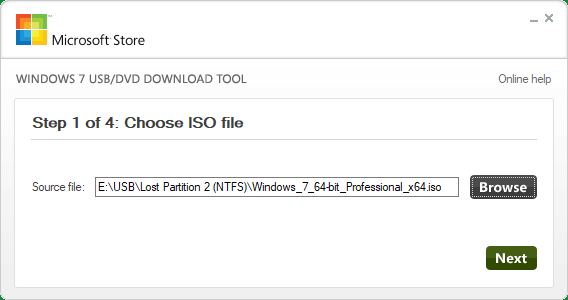 choose ISO file