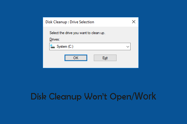 why is disk cleanup not working
