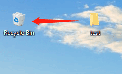 drag a folder to Recycle Bin
