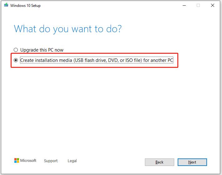 Windows 10 setup