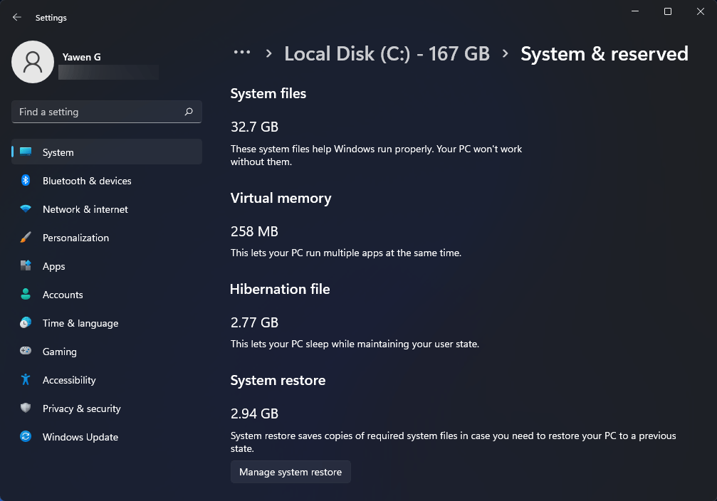 system and reserved case 2