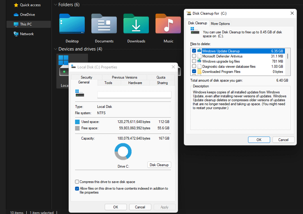 delete Windows Update Cleanup