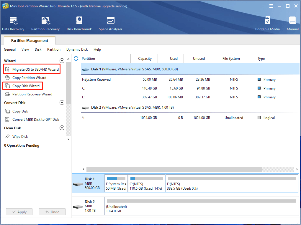MiniTool Partition Wizard migrate OS to SSD