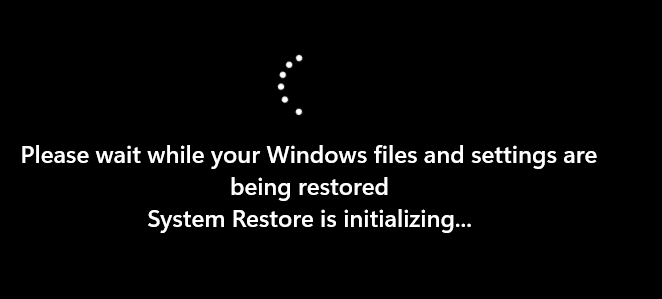 restoring Windows files and settings