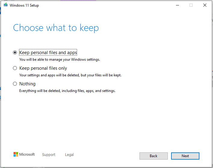 install windows 11 without deleting files