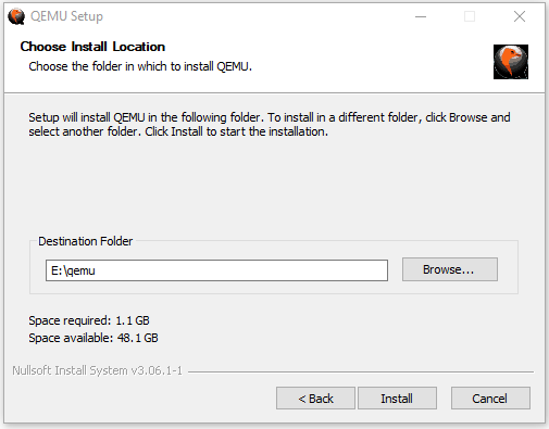 install QEMU