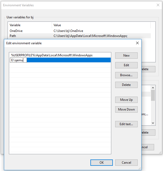 add QEMU path into Environment Variables