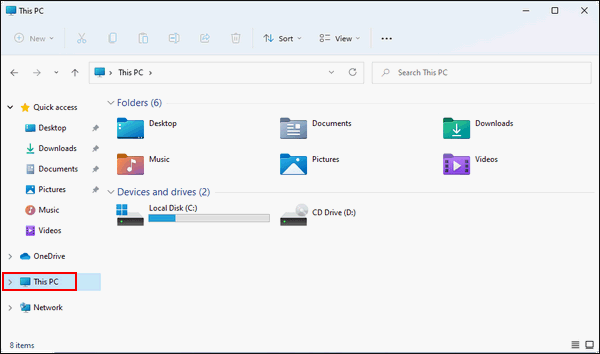 find This PC via File Explorer