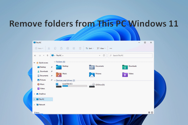 Remove folders from This PC Windows 11