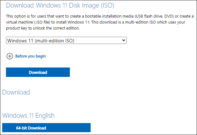 download Windows 11 ISO file