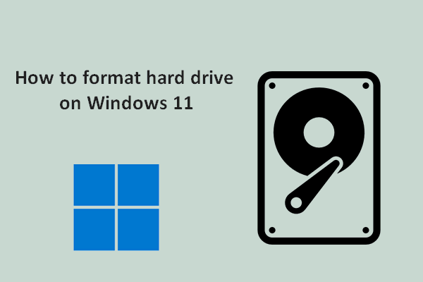Format hard drive Windows 11