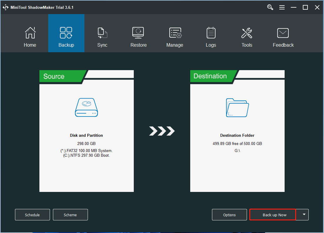 MiniTool ShadowMaker system backup for Windows 11