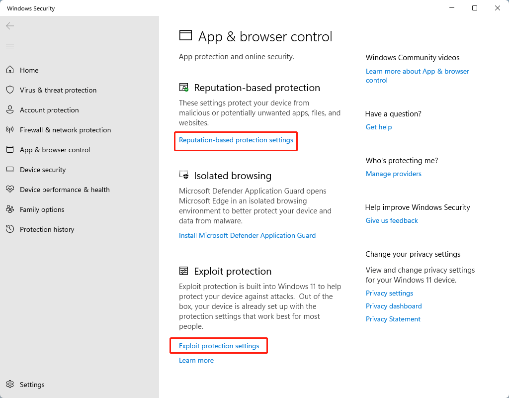 Windows 11 app and browser control