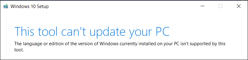 this tool can’t update your PC