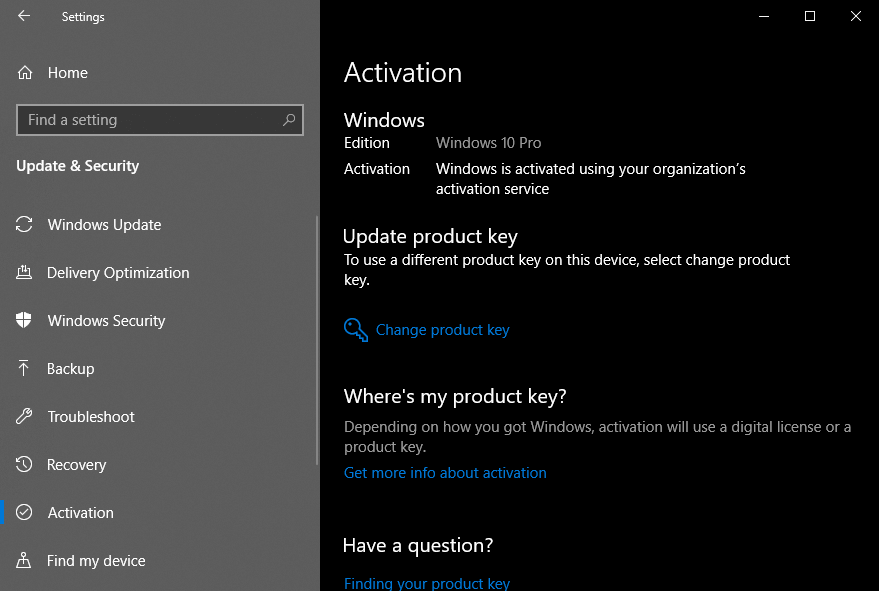check if Windows is activated