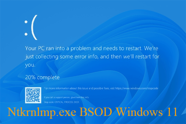 ntkrnlmp.exe bsod windows 11