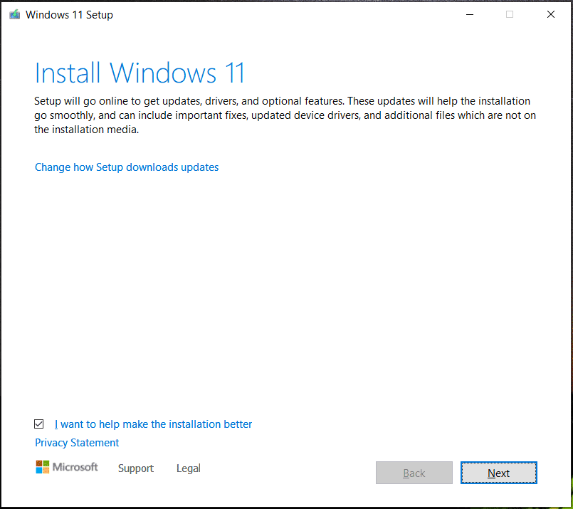 Windows 11 setup