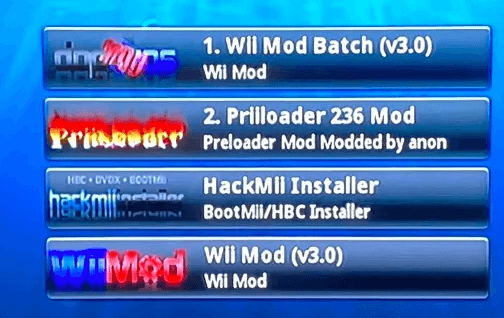 mods and loaders on Homebrew Channel