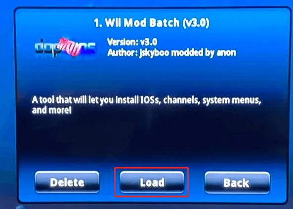 install Wii Mod Batch