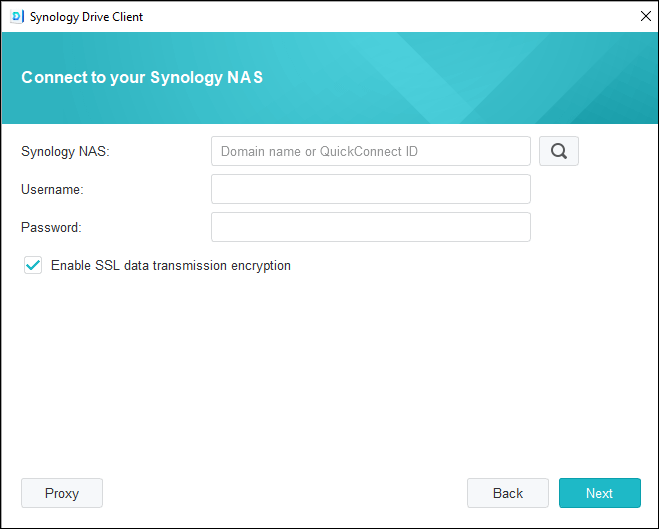 connect to your Synology NAS