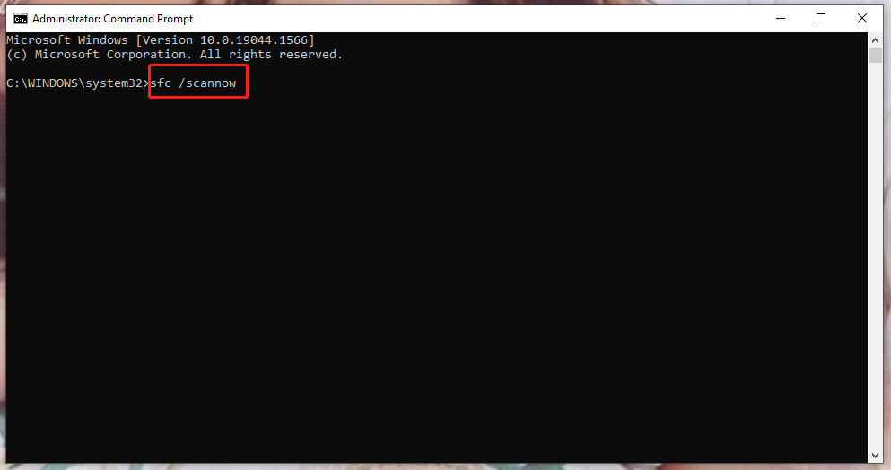 execute sfc scanning