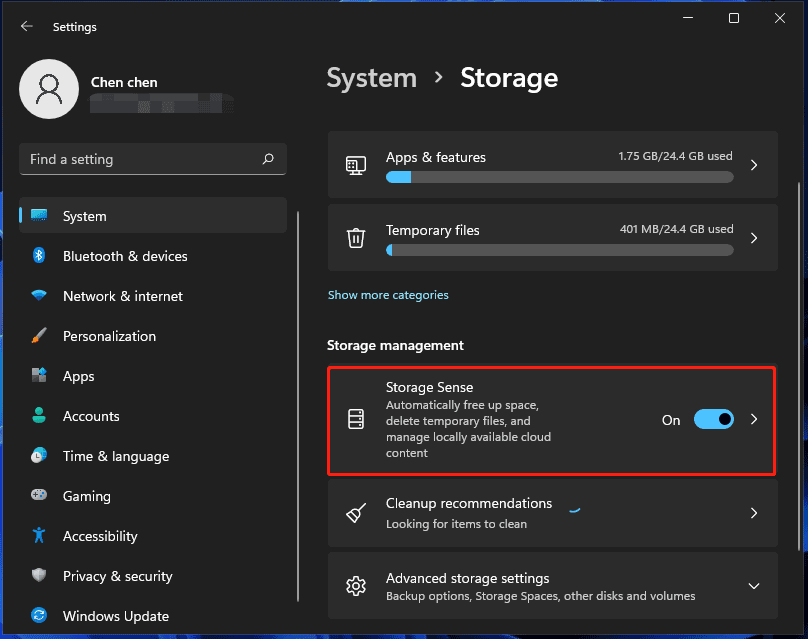 Windows 11 Storage Sense Windows 11 Storage Sense