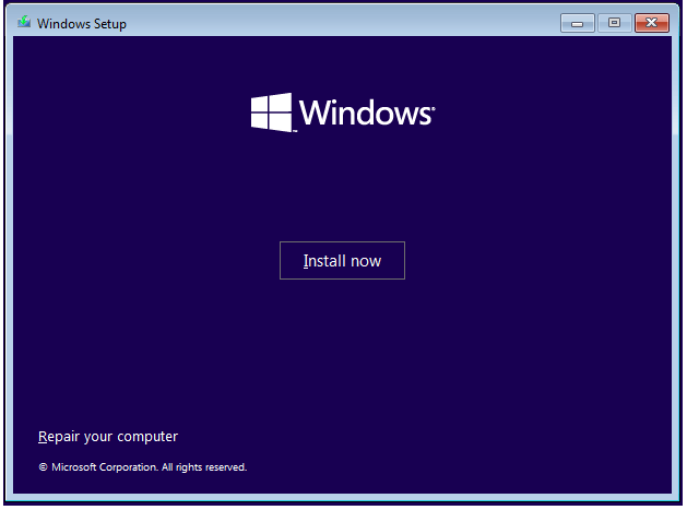 click install now