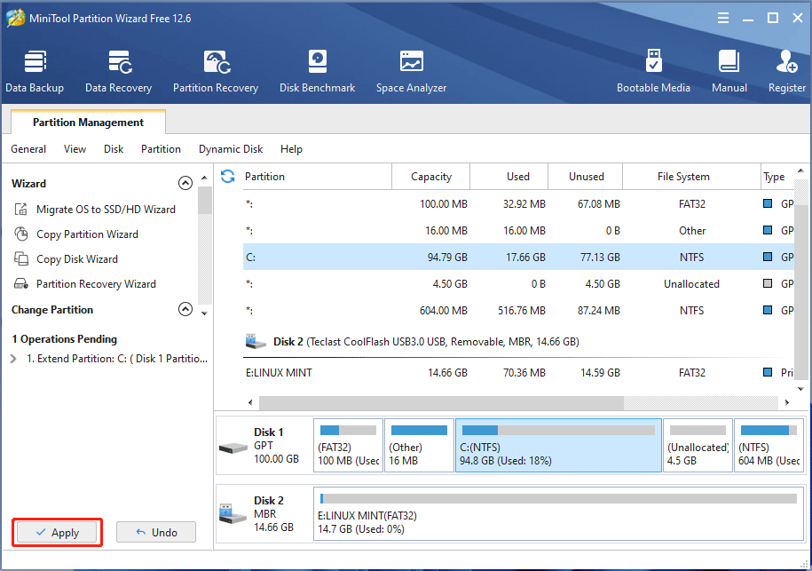extend c partition windows 11
