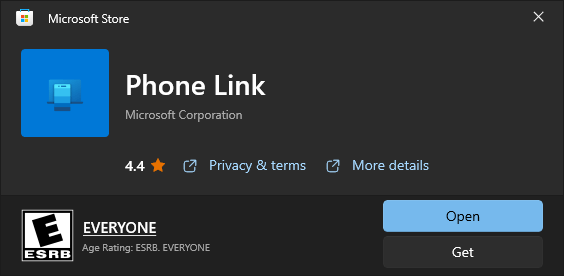 Microsoft Phone Link download