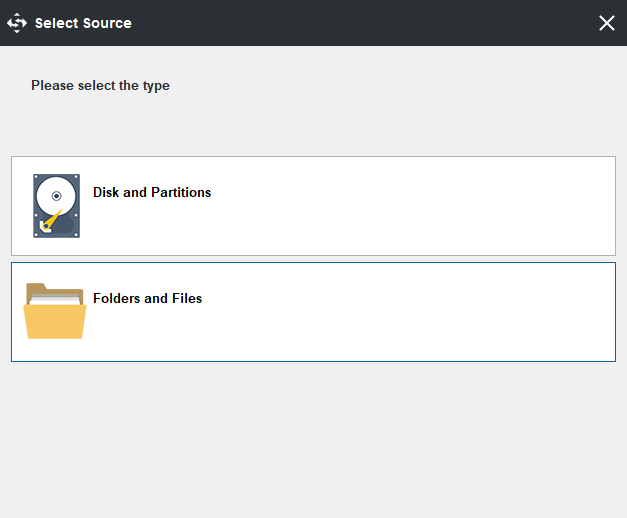 choose Folders and Files