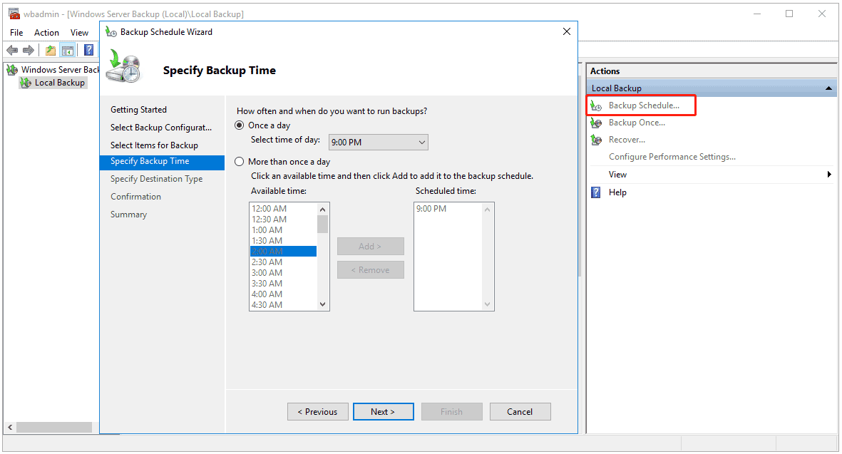 Резервная копия windows server