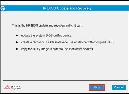 HP BIOS Update and Recovery