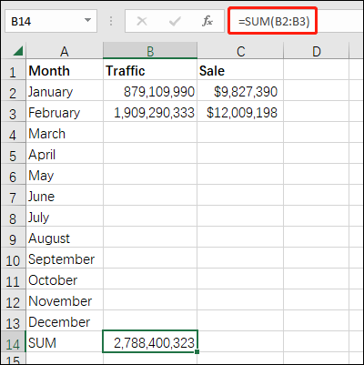 enter a formula using the Excel function