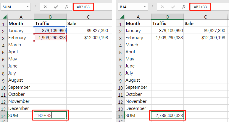 create a formula in Excel