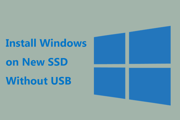 How to Install Windows on New SSD Without USB? 2 Ways to Try!