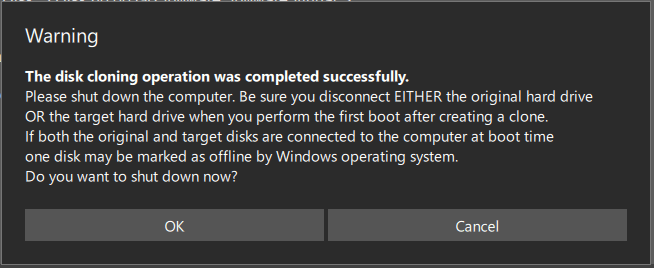 windows 7 ghost image MiniTool ShadowMaker clone finishes
