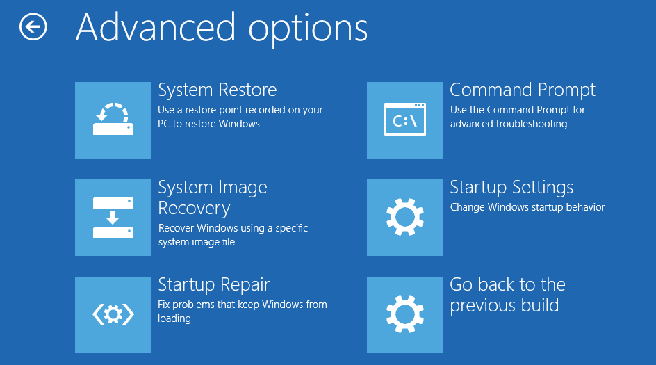 click Startup Repair