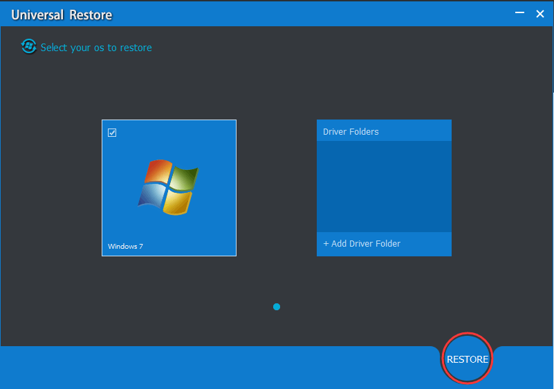 función de restauración universal de MiniTool ShadowMaker