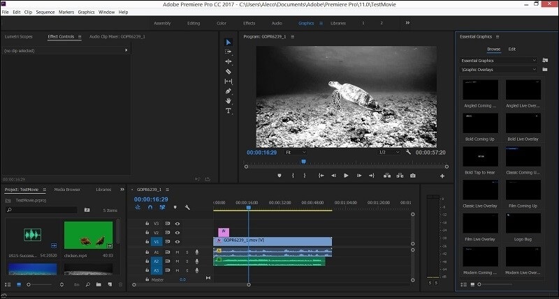 Adobe Premiere Pro crea videos de imágenes