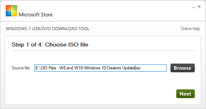 Herramienta de descarga de Windows 7 USB / DVD