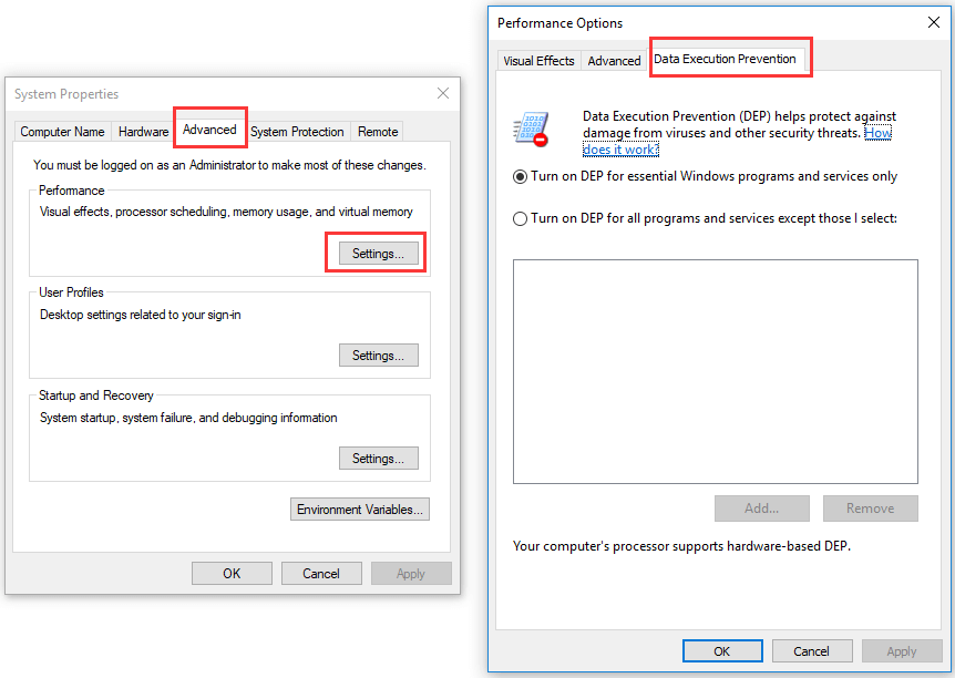 Cómo desactivar DEP (Data Execution Prevention) en Windows 10/11 - MiniTool